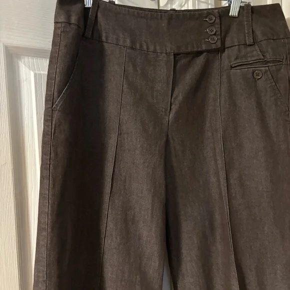 Y2K New Directions Wide Leg Flare  Brown Denim Jeans Size 14 - Picture 3 of 10